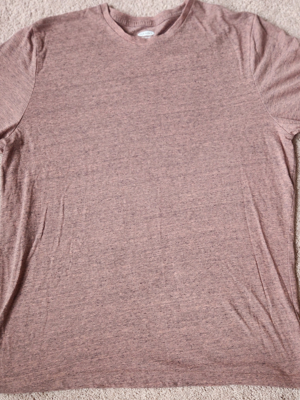 Old Navy Men's Heathered Rose Long Sleeve Crew Tee